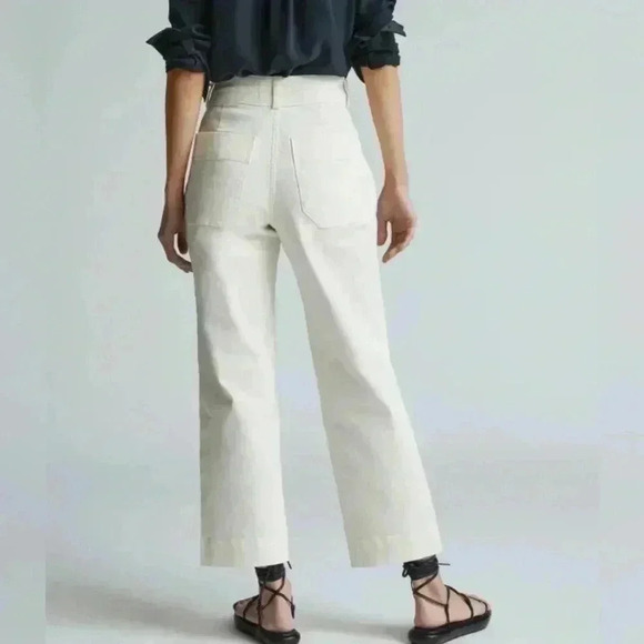 Everlane NWT Womens Organic Cotton straight Leg Pants in Bone Size 10 - Picture 3 of 10